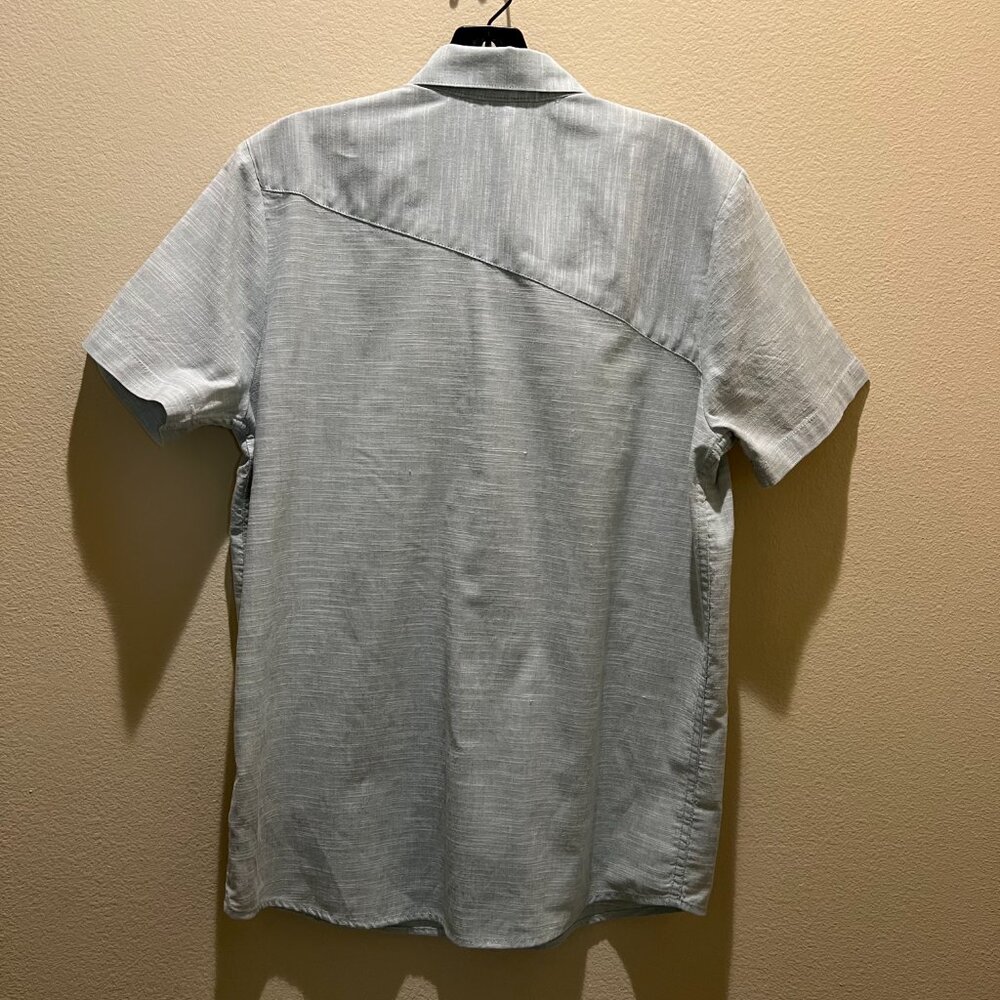 Volcom Men's Light Green Short Sleeve Button Down… - image 3